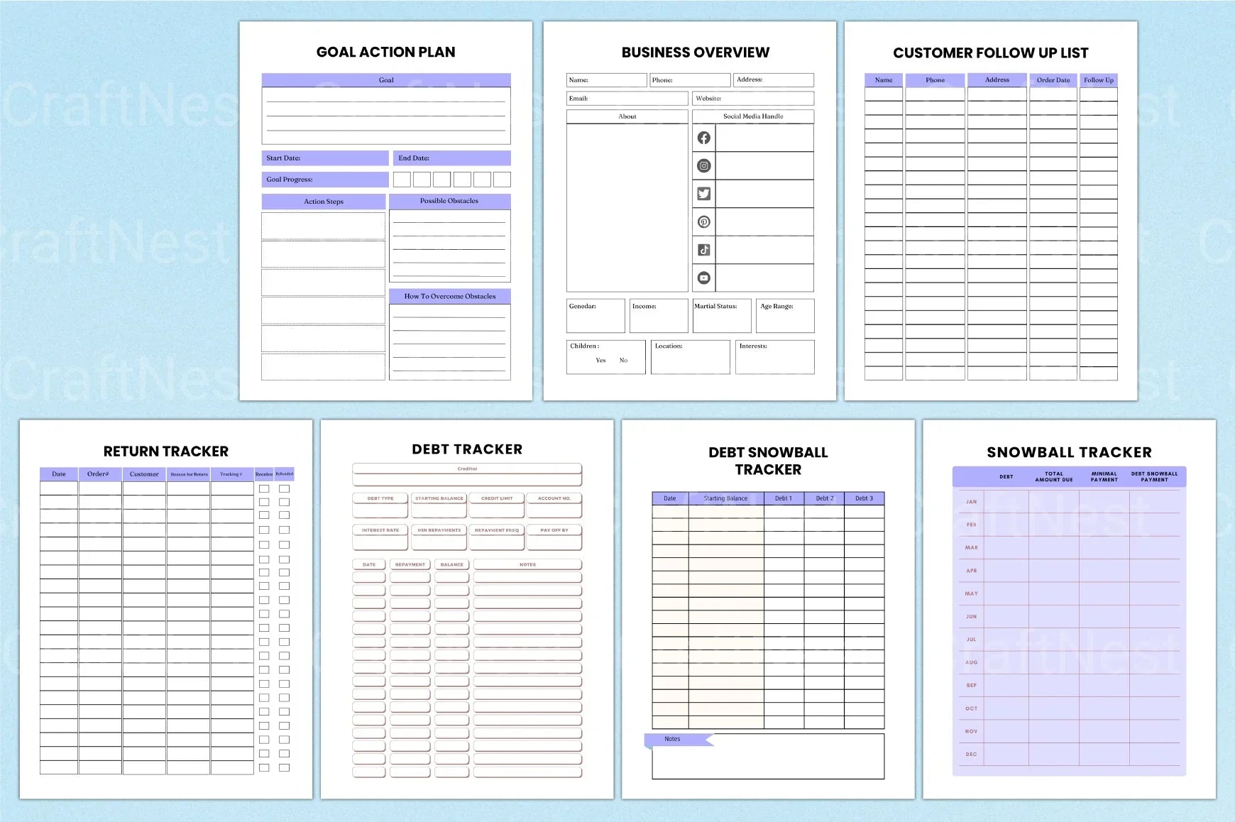 Shirt Business Planner Guide - CraftNest - Digital Crafting and Art