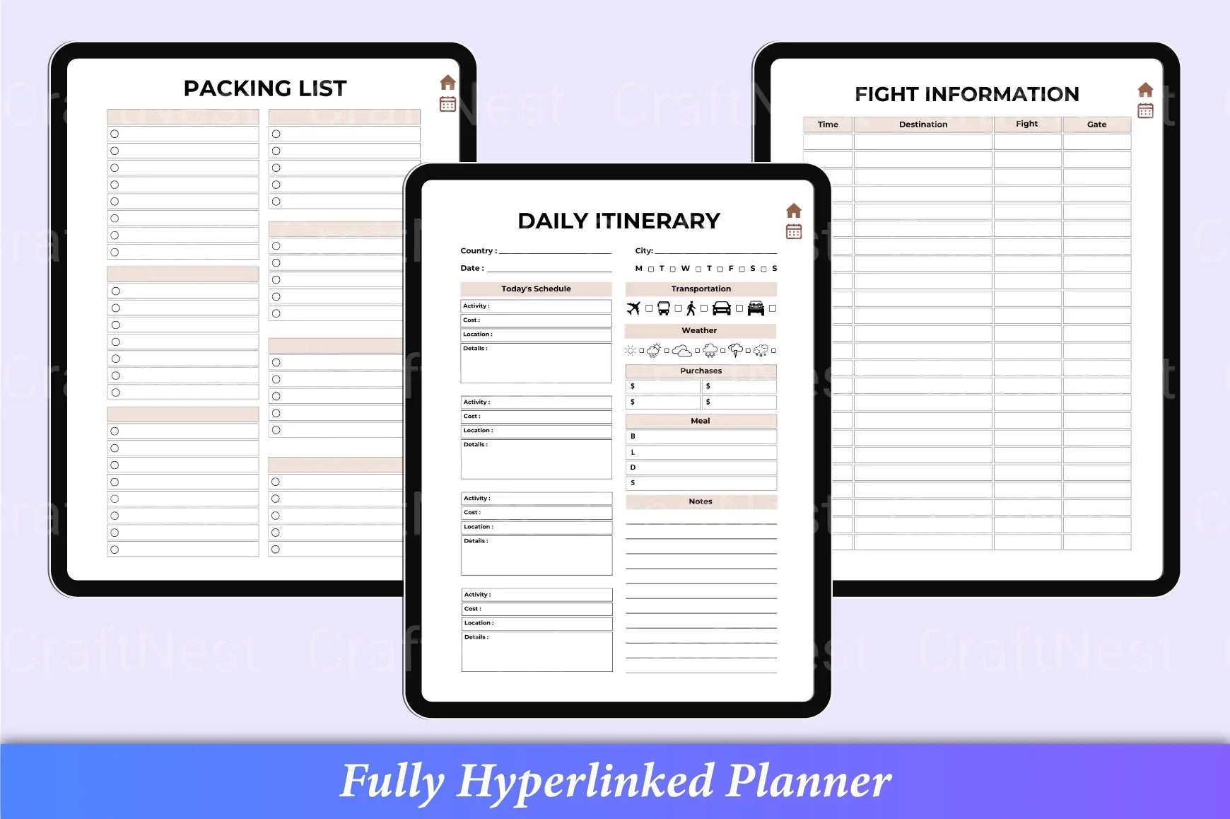 Travel Planner Guide - CraftNest - Digital Crafting and Art