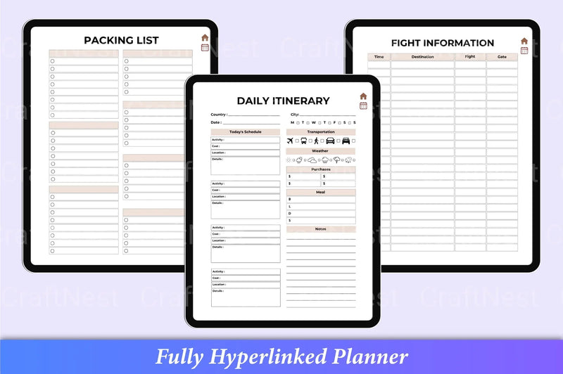 Travel Planner Guide - CraftNest - Digital Crafting and Art