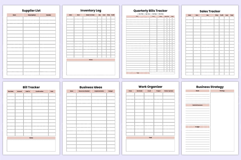 Side Hustle Planner for Entrepreneurs - CraftNest - Digital Crafting and Art