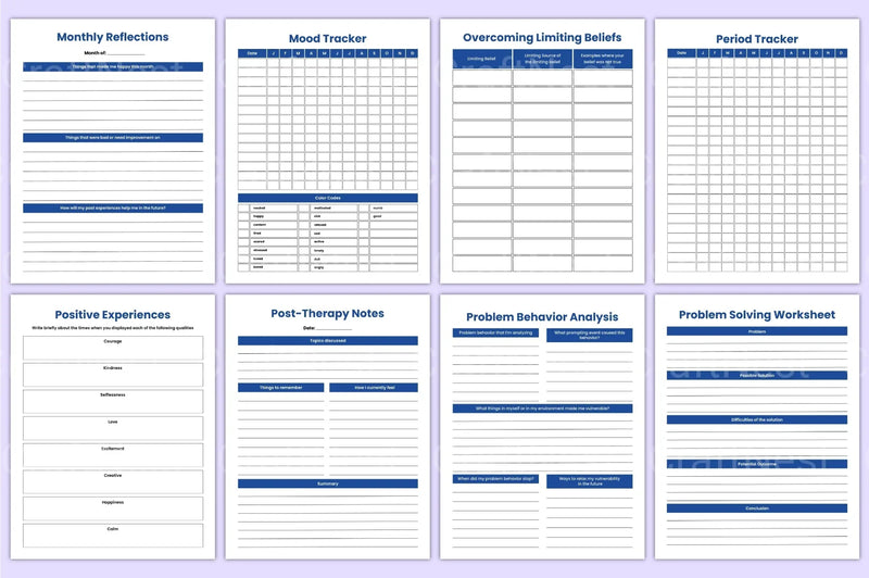 Mental Health Planner for Wellness and Self-Care - CraftNest - Digital Crafting and Art