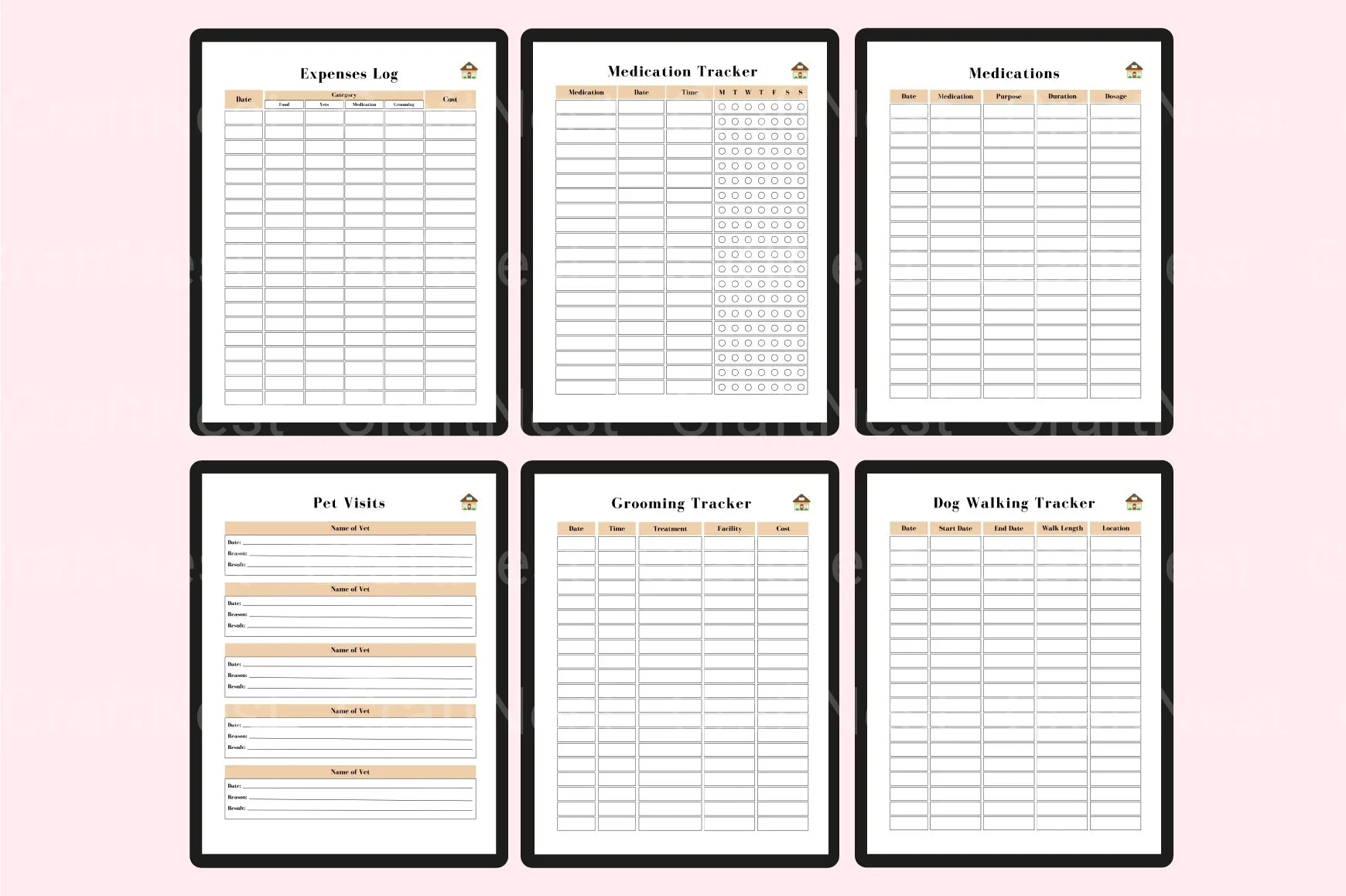 Pet Care Planner: Organize Your Pet's Health and Routine - CraftNest - Digital Crafting and Art