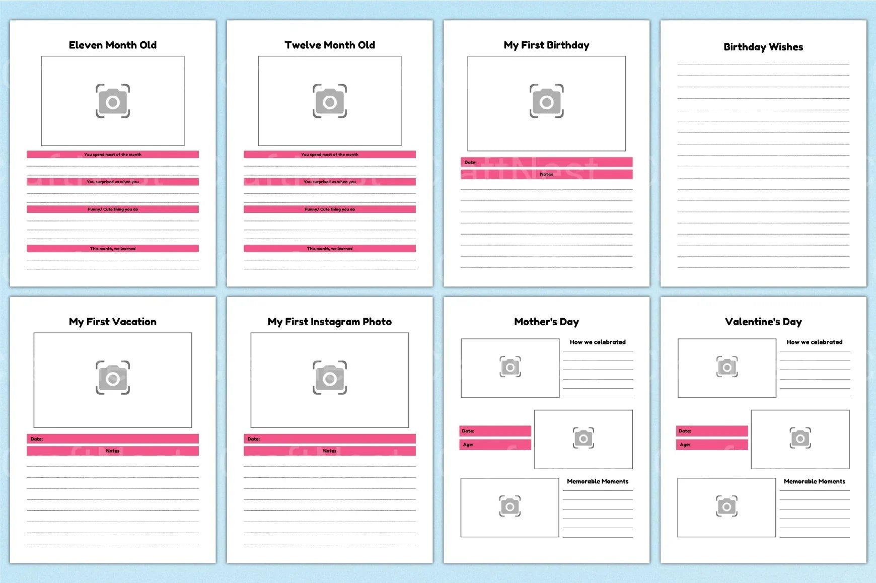 Baby Memory Book: Cherished Keepsake for New Parents - CraftNest - Digital Crafting and Art