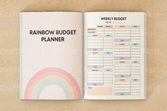 Rainbow Budget Planner for Effective Financial Management - CraftNest - Digital Crafting and Art