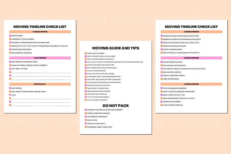Moving Planner Guide - CraftNest - Digital Crafting and Art