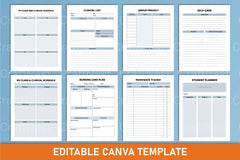 Nursing Student Planner Canva Template - CraftNest - Digital Crafting and Art