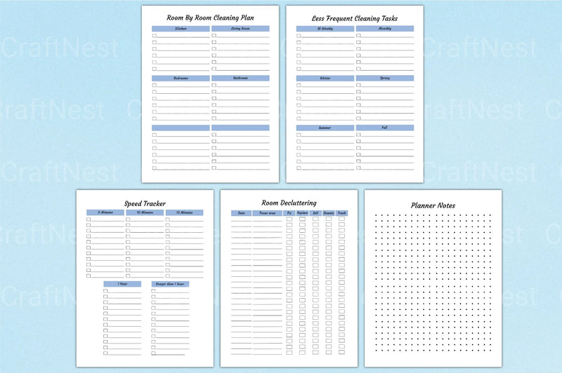 Efficient Cleaning Planner for Organized Homes - CraftNest - Digital Crafting and Art