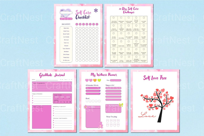 Self Love Workbook for Personal Growth - CraftNest - Digital Crafting and Art