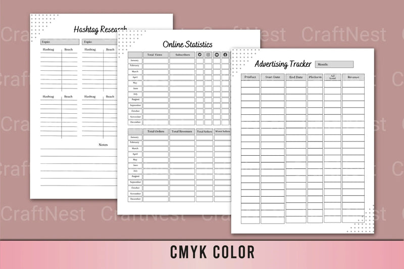 Small Business Planner Template - CraftNest - Digital Crafting and Art