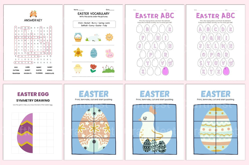 Easter Activity Book for Kids - CraftNest - Digital Crafting and Art