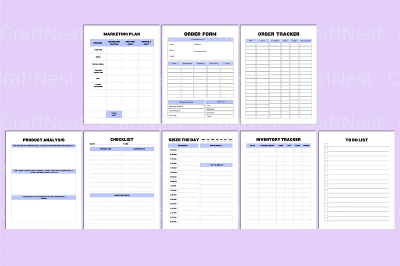 Craft Handmade Business Planner - CraftNest - Digital Crafting and Art