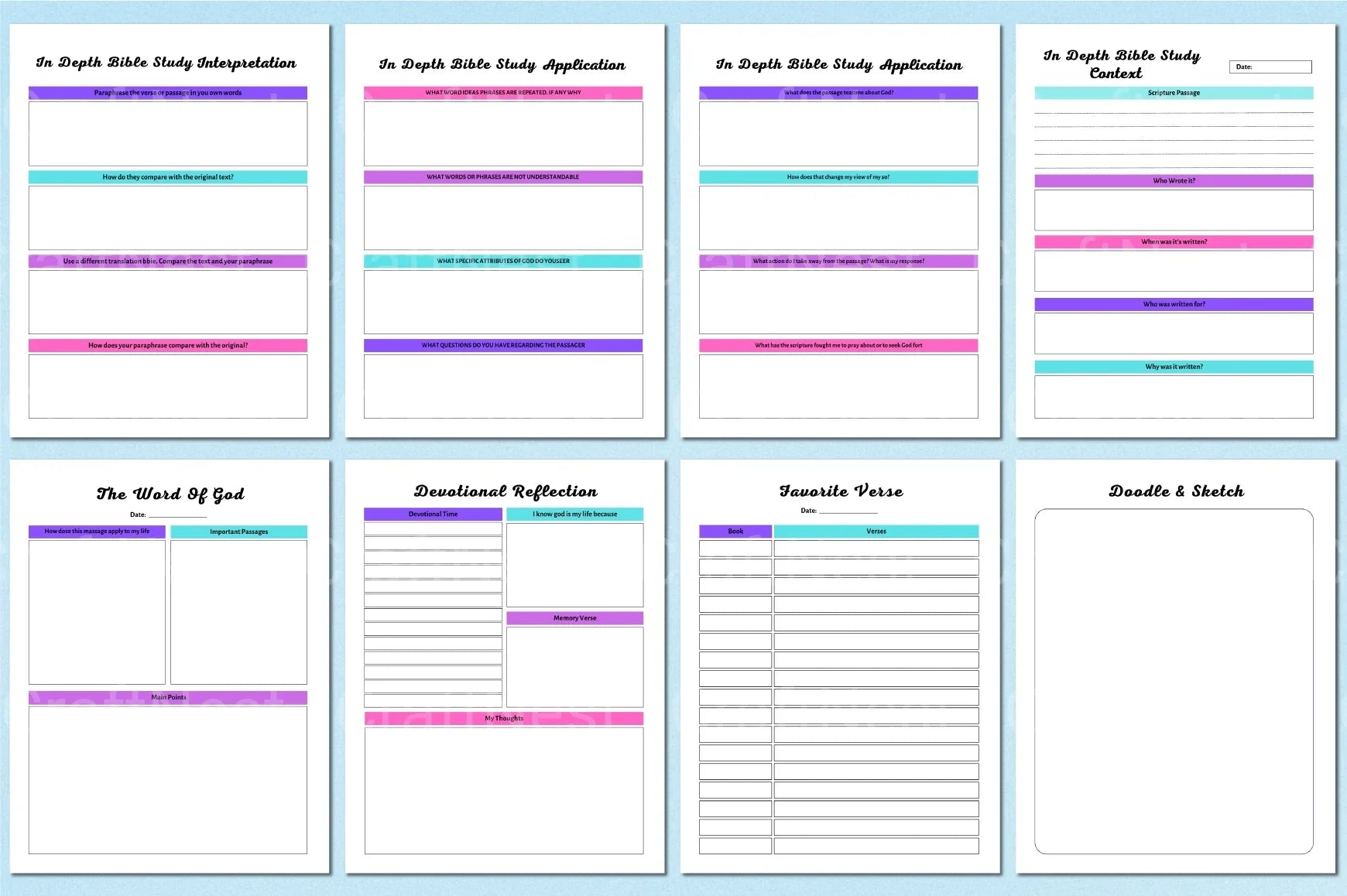 Bible Devotional Planner for Spiritual Growth - CraftNest - Digital Crafting and Art