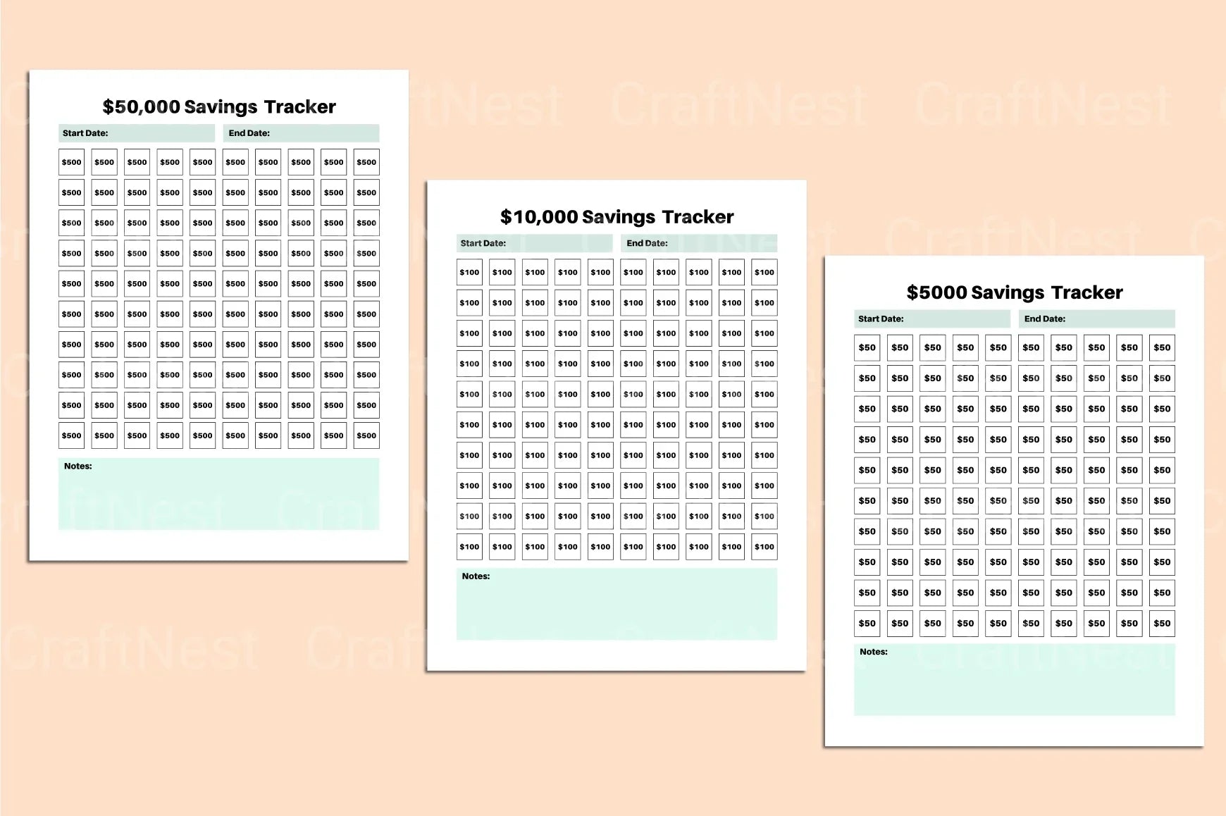 Efficient Saving Tracker for Budget Management - CraftNest - Digital Crafting and Art
