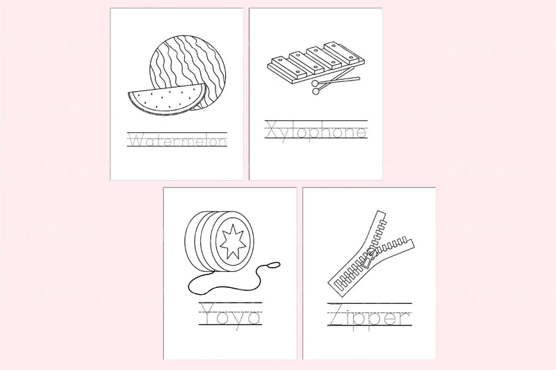 Alphabet Coloring Book for Kids - CraftNest - Digital Crafting and Art