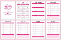 Yearly Monthly Planner Template - CraftNest - Digital Crafting and Art