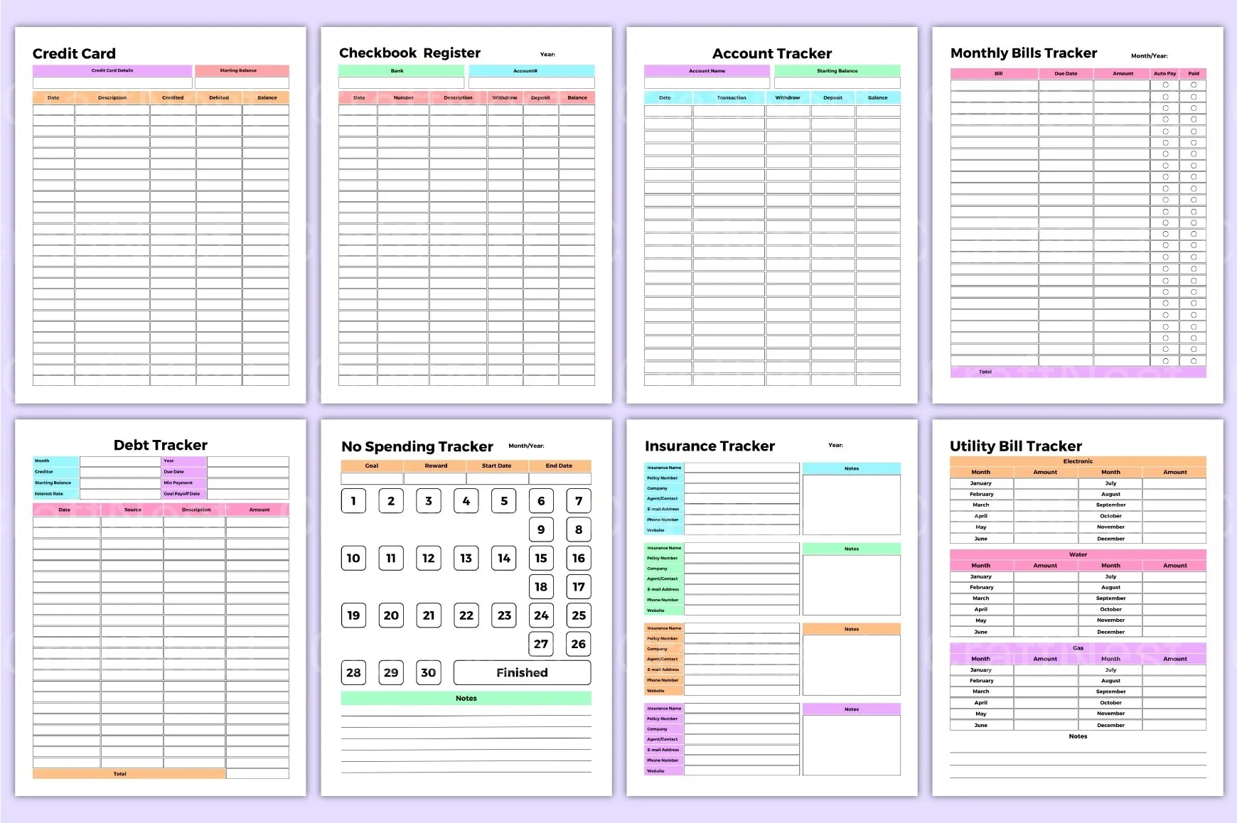 Financial Management Tracker Tool - CraftNest - Digital Crafting and Art