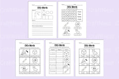 Kindergarten CVCE Workbook for Early Literacy Skills - CraftNest - Digital Crafting and Art