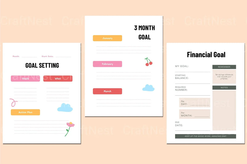 Goal Planning Workbook for Success - CraftNest - Digital Crafting and Art