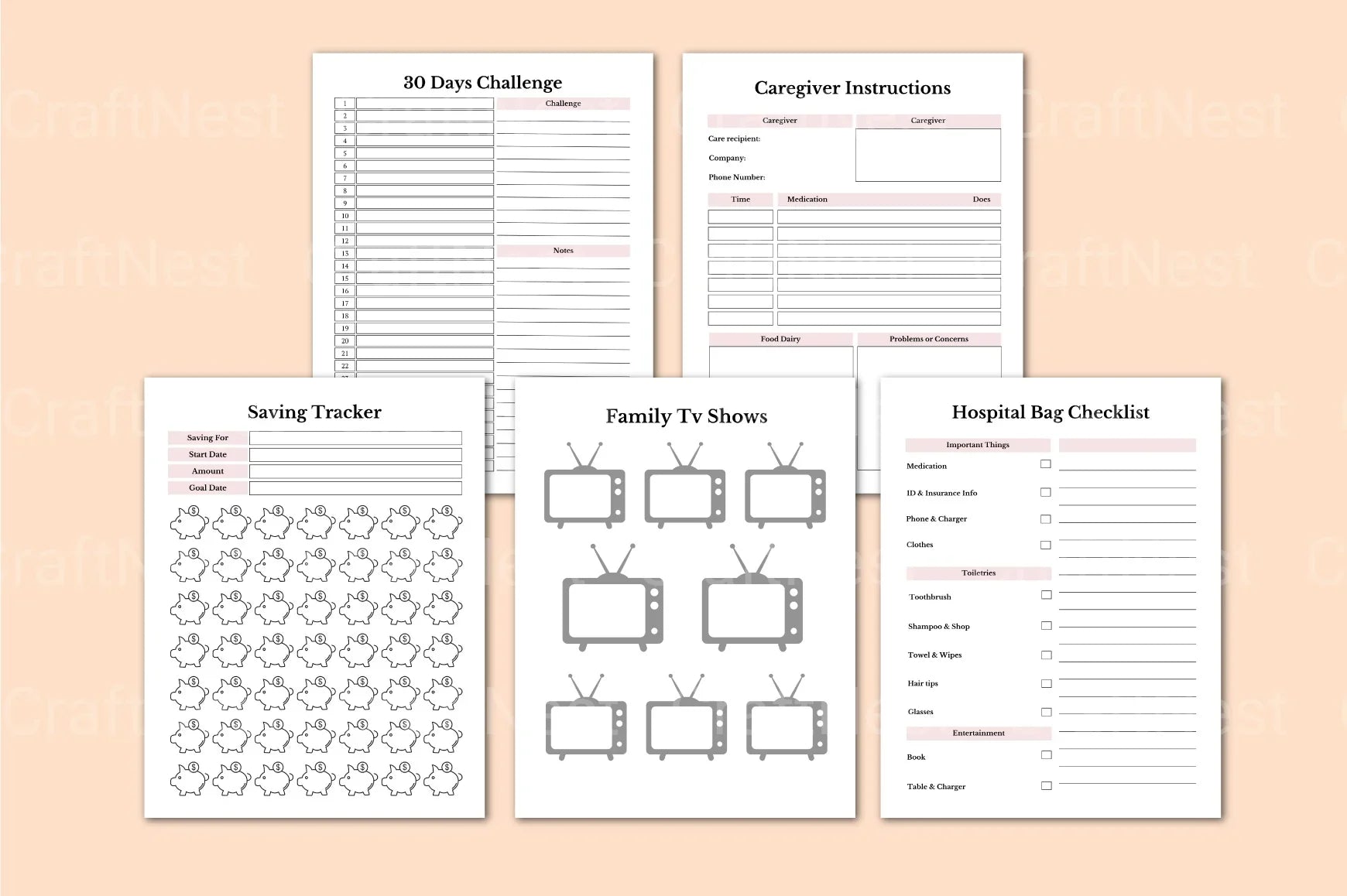 Household Planner for Efficient Home Management - CraftNest - Digital Crafting and Art
