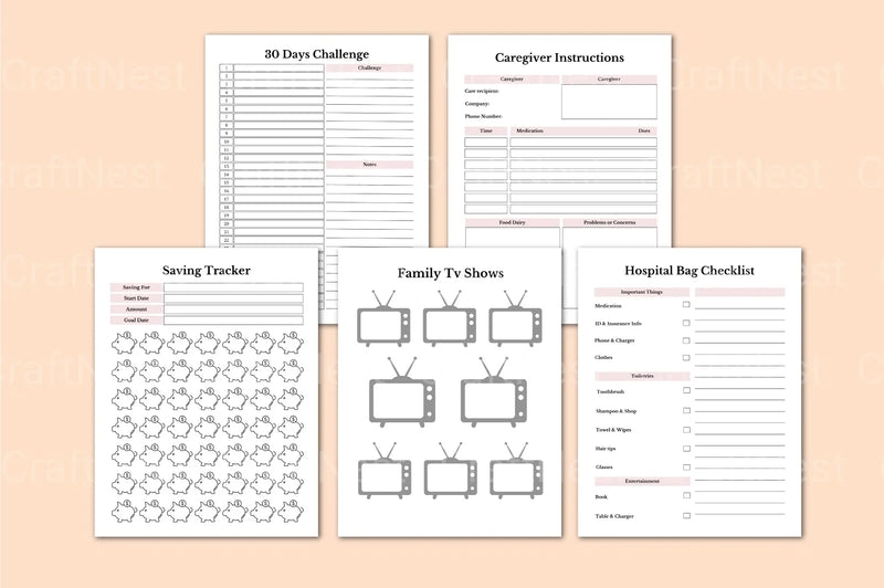 Household Planner for Efficient Home Management - CraftNest - Digital Crafting and Art