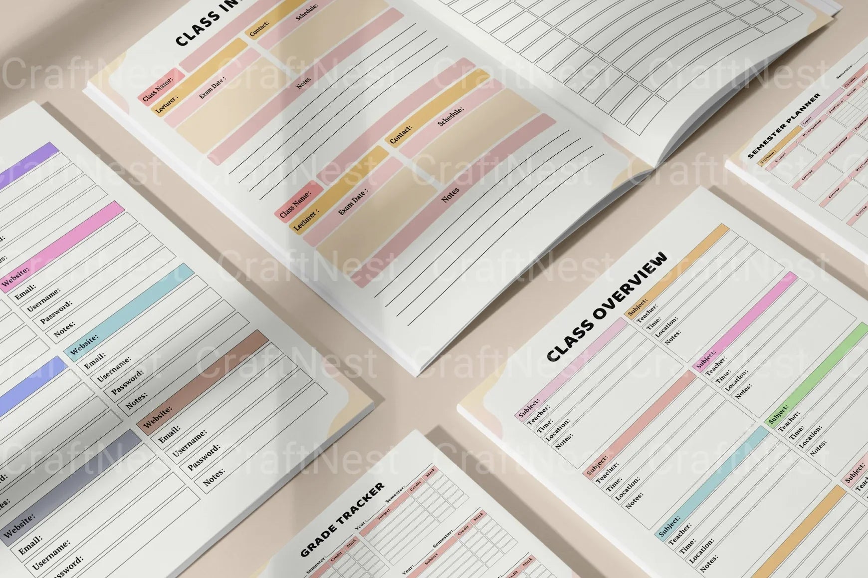 Student Planner Canva Template - CraftNest - Digital Crafting and Art