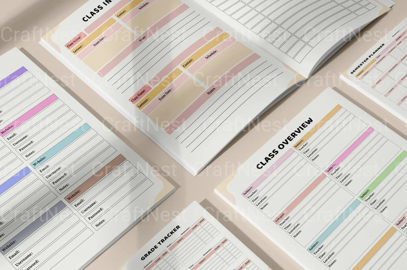 Student Planner Canva Template - CraftNest - Digital Crafting and Art