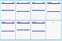 Monthly Agenda Planner - CraftNest - Digital Crafting and Art