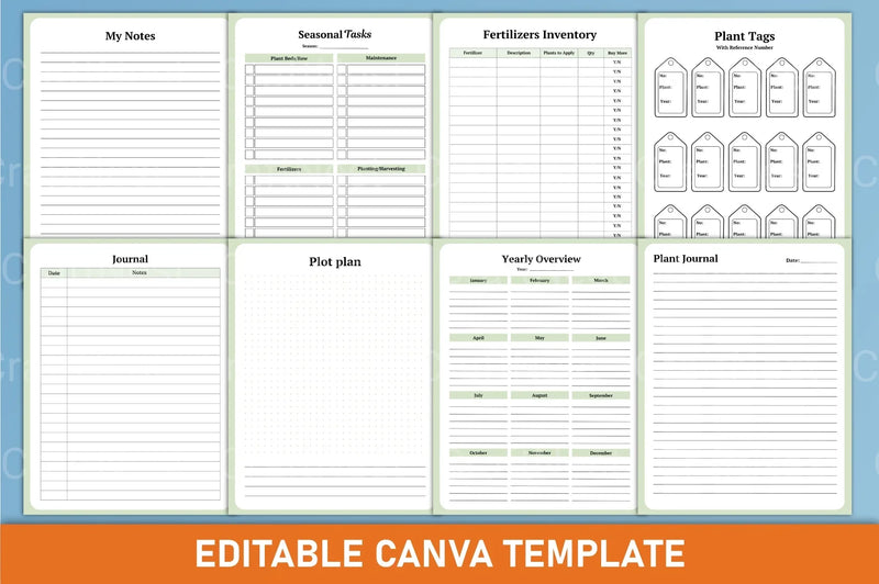 Home Plant Care Planner Template - CraftNest - Digital Crafting and Art