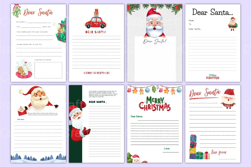 Mega Letter to Santa Template - CraftNest - Digital Crafting and Art