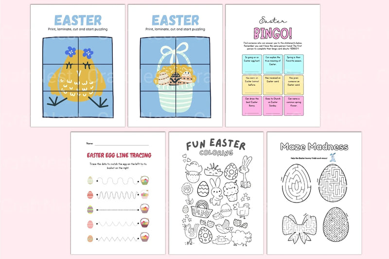 Easter Activity Book for Kids - CraftNest - Digital Crafting and Art