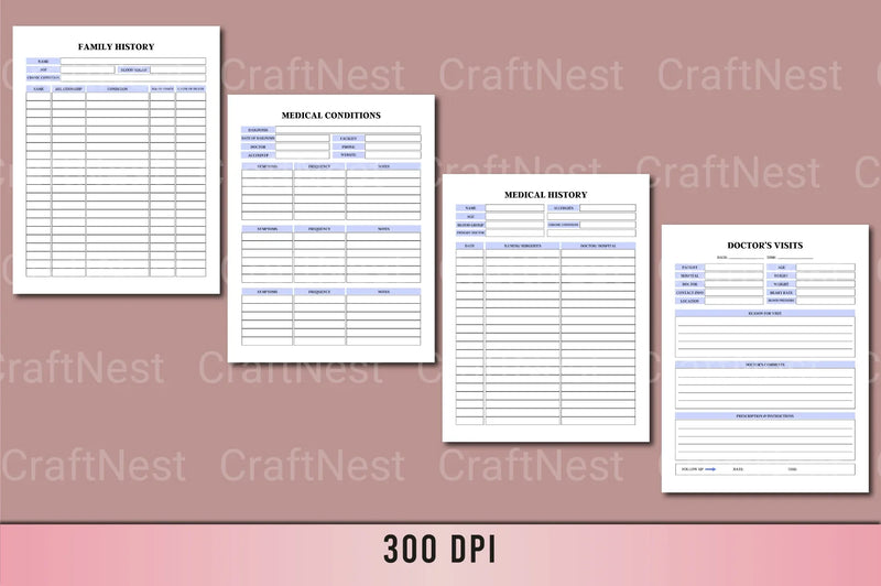 Medical Planner Template - CraftNest - Digital Crafting and Art