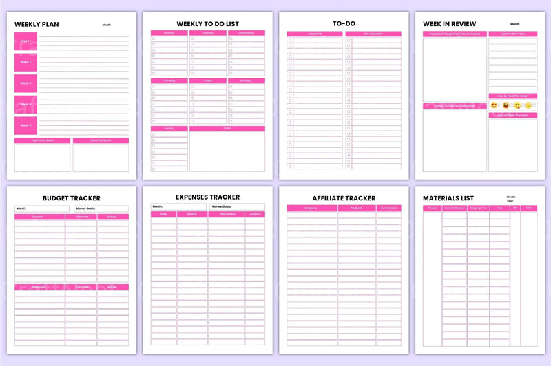Girl Boss Organizer: Empower Your Workspace - CraftNest - Digital Crafting and Art