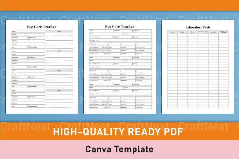 Medical Planner Template - CraftNest - Digital Crafting and Art
