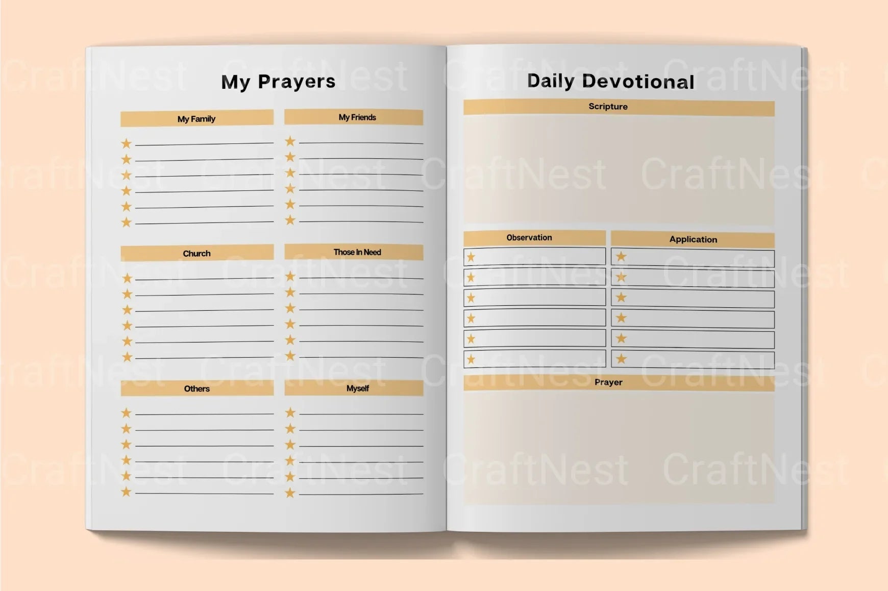 Devotional Planner for Spiritual Growth - CraftNest - Digital Crafting and Art