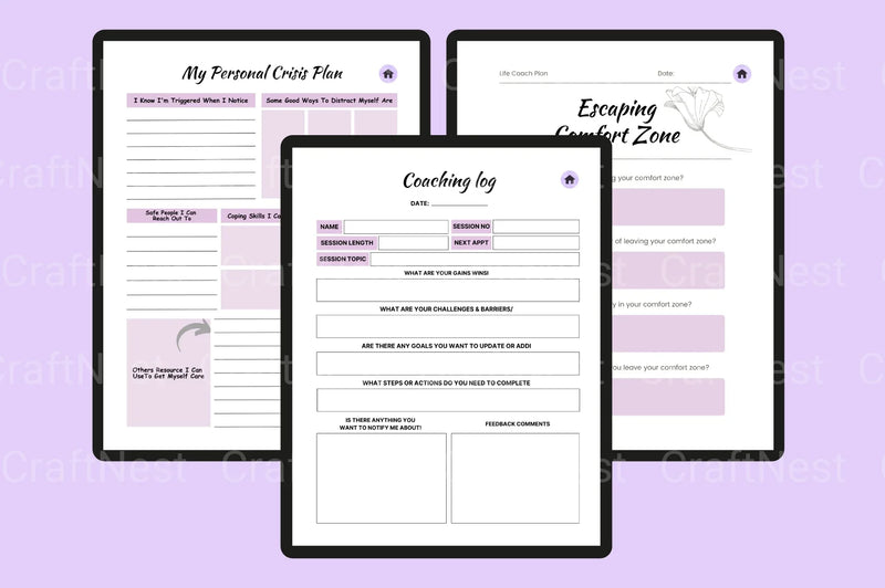 Life Coaching Planner for Personal Growth - CraftNest - Digital Crafting and Art