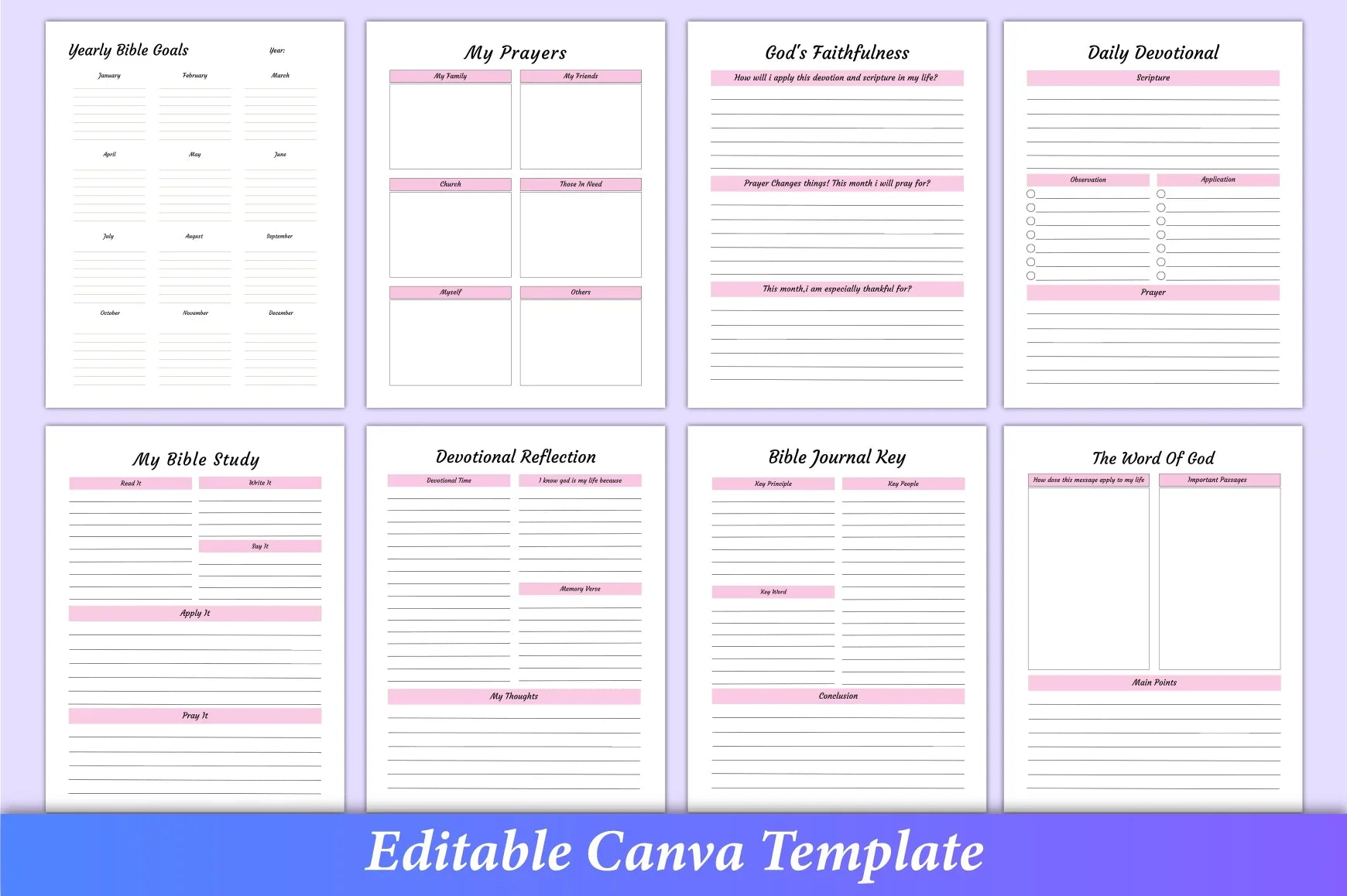 Bible Devotional Planner - 100 Planner - CraftNest - Digital Crafting and Art