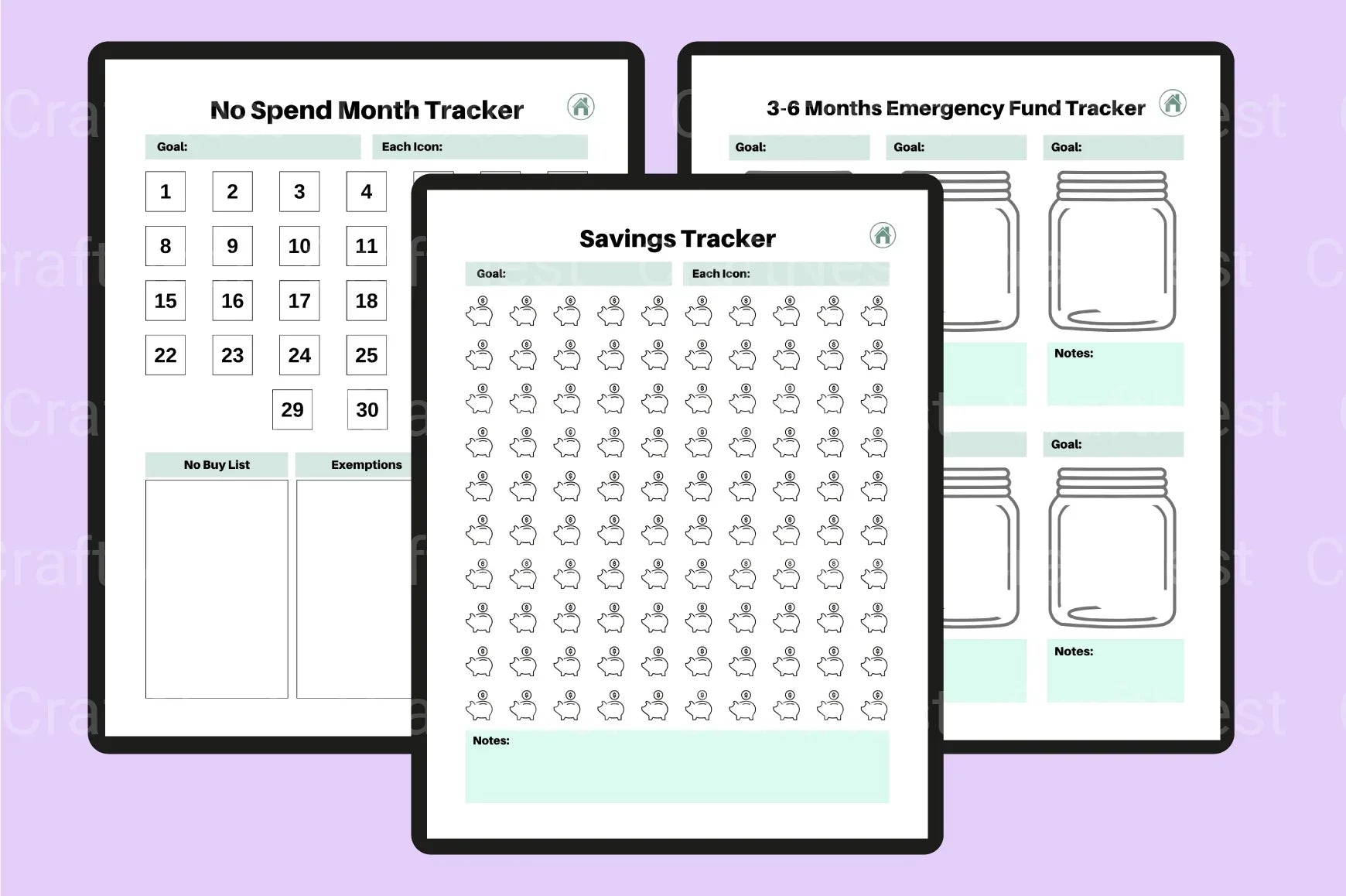 Money Savings Challenge - CraftNest - Digital Crafting and Art