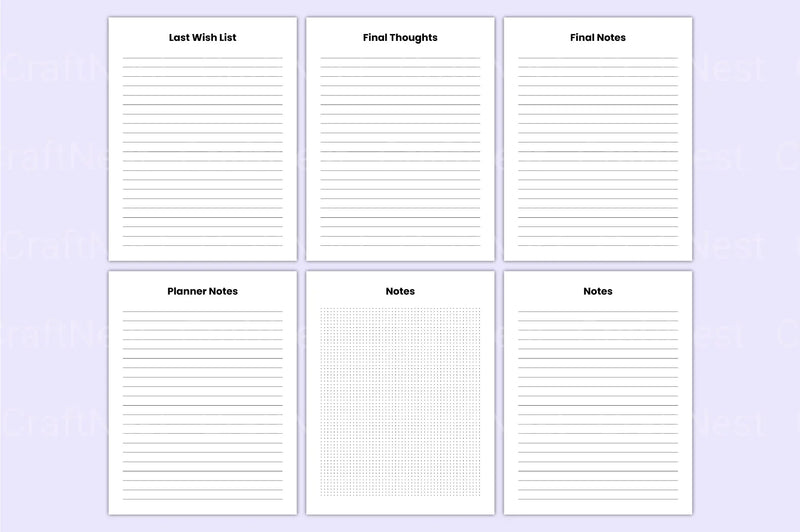 End of Life Planner Guide - CraftNest - Digital Crafting and Art