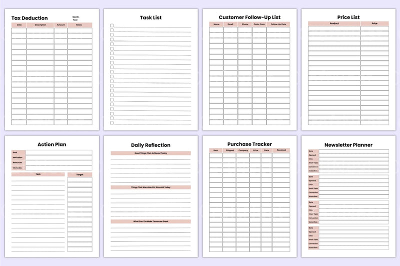 Side Hustle Planner for Entrepreneurs - CraftNest - Digital Crafting and Art