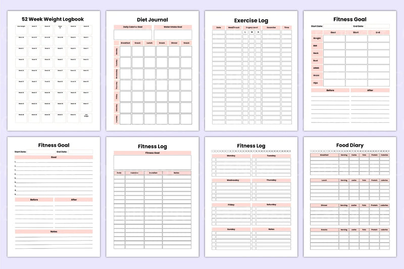 Weight Loss Planner for Effective Results - CraftNest - Digital Crafting and Art