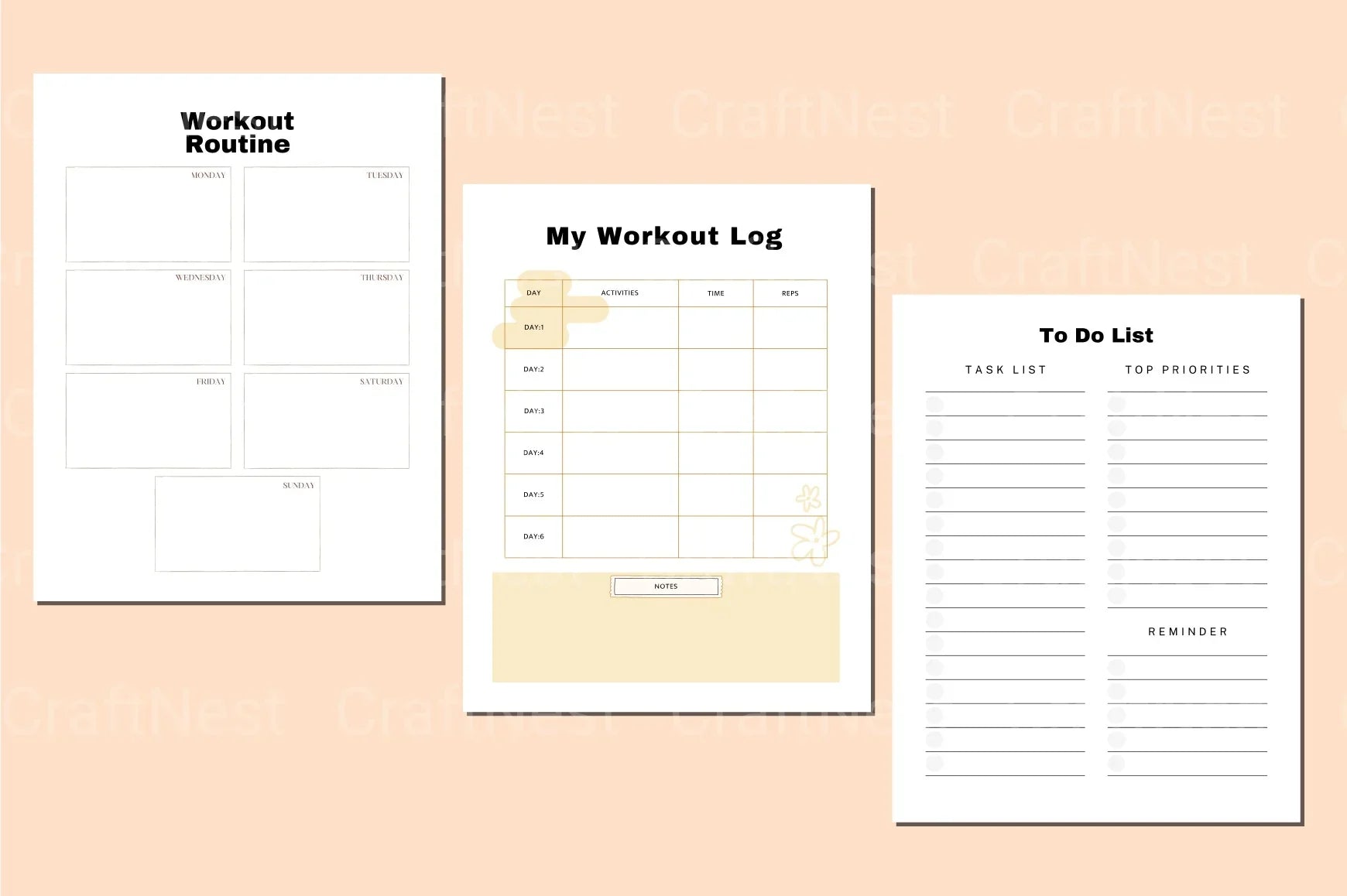 Weight Loss Self-Care Planner - CraftNest - Digital Crafting and Art