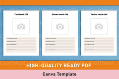 Baby Memory Book Template - Canva Design - CraftNest - Digital Crafting and Art
