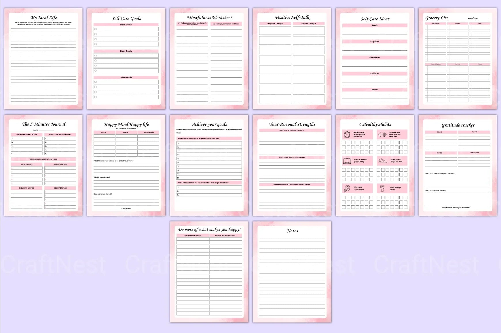 Self Love Wellness Guide - CraftNest - Digital Crafting and Art