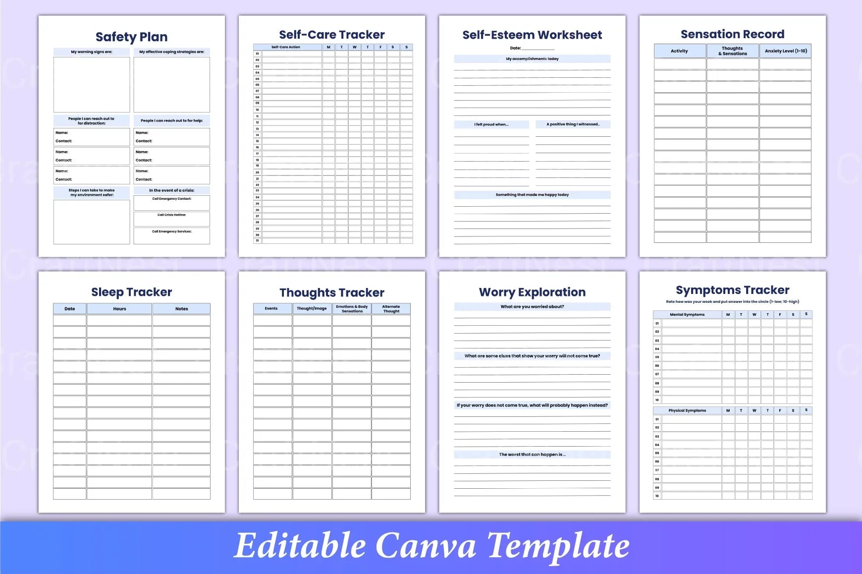 Mental Health Worksheets for Wellbeing - CraftNest - Digital Crafting and Art
