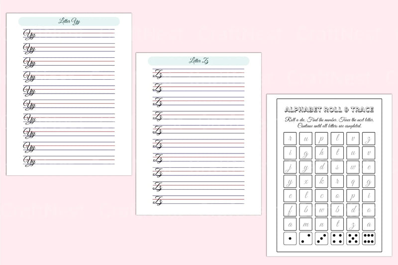 Cursive Letter Workbook for Handwriting Practice - CraftNest - Digital Crafting and Art