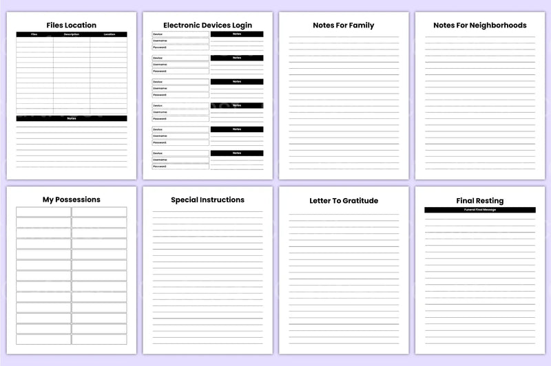 End of Life Planner Guide - CraftNest - Digital Crafting and Art