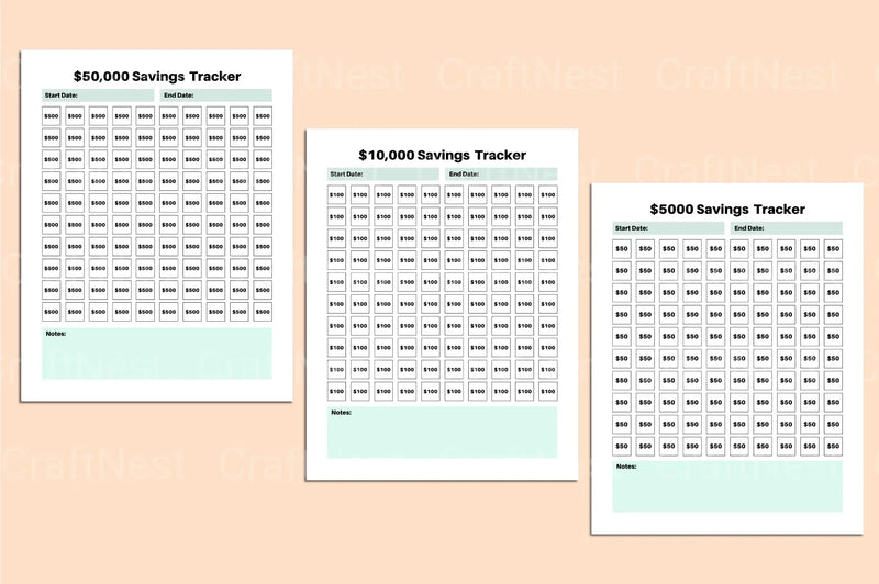 Money Savings Challenge - CraftNest - Digital Crafting and Art