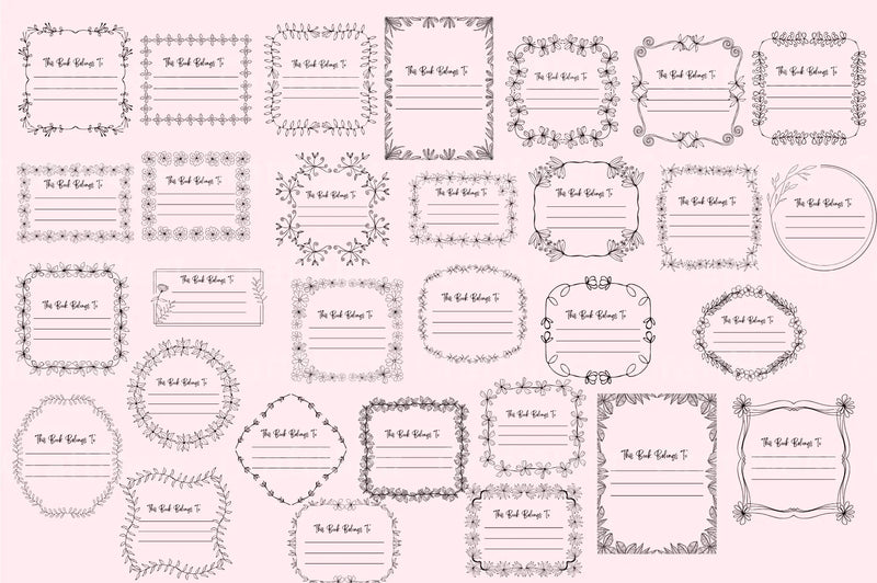 This Book Belongs To: Personalized Bookplate Design - CraftNest - Digital Crafting and Art