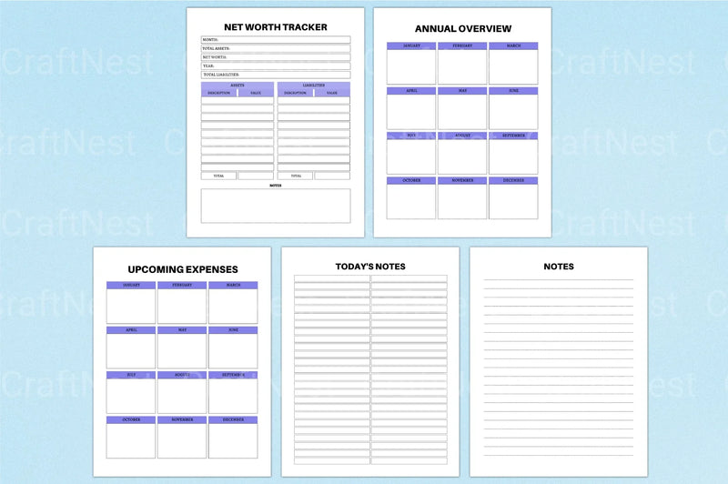 Budget Financial Planner - CraftNest - Digital Crafting and Art