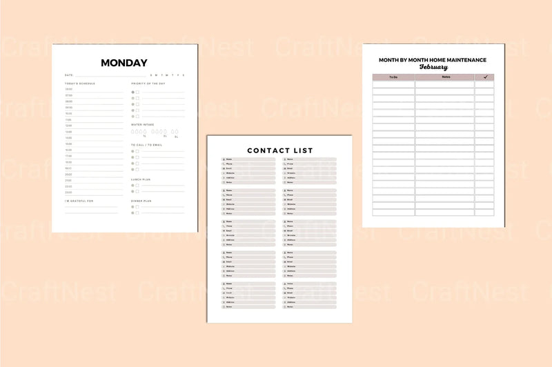 Home Maintenance Planner Guide - CraftNest - Digital Crafting and Art